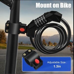 Black Bike Lock with Combination Code